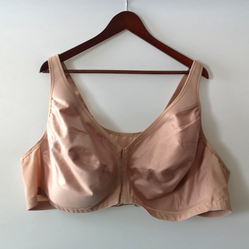 NWOT Glamorise Nude Bra, Front Enclosure Extra Support, No Underwire 58B & 58C